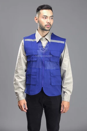 Áo Ghile phản quang xanh