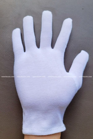 Găng tay đông xuân màu trắng 100% Găng tay Cotton giá rẻ 1