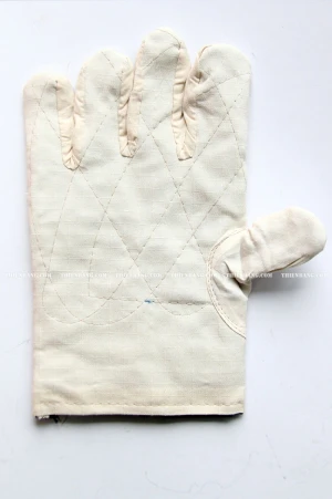 Găng tay vải bạt trắng siêu dày dặn, chịu lực ma sát, va mạnh