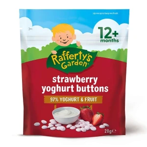 Bánh sữa chua cho bé Rafferty's Garden Strawberry Yoghurt Buttons 28g Pre-order