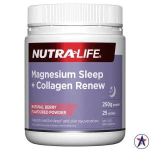Bột uống hỗ trợ giấc ngủ & tái tạo da Nutra-Life Magnesium Sleep Collagen Renew 250g Pre-order