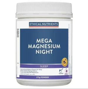 Bột uống Magie cải thiện giấc ngủ Ethical Nutrients Mega Magnesium Night Powder | Ausmart.vn