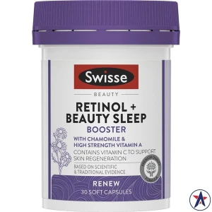 Chăm sóc da khi ngủ Swisse Beauty Retinol Beauty Booster 30 viên