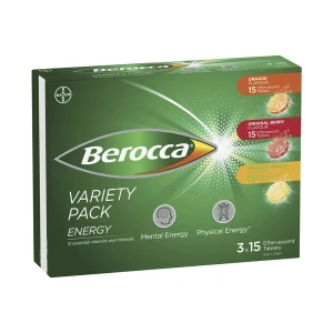 Viên sủi Berocca 3 vị Berocca Variety Pack Energy của Úc