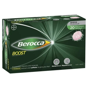 Viên sủi hỗ trợ giải phóng năng lượng Berocca Boost Energy Vitamin with Guarana Effervescent Pre-order