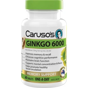 Viên uống bổ não Caruso's One A Day Ginkgo 6000 60 viên