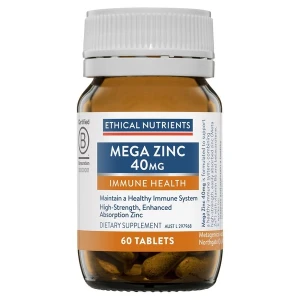 Viên uống bổ sung Kẽm tăng cường hệ miễn dịch Ethical Nutrients Mega Zinc 40mg | Ausmart.vn