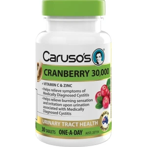 Viên uống hỗ trợ đường tiết niệu Caruso's Cranberry 30000