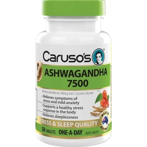 Viên uống hỗ trợ thần kinh Caruso's Ashwagandha