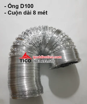 Ống gió mềm D100- cuộn 6 mét (dùng cho quạt hút âm trần)