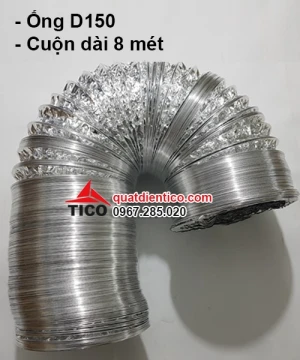 Ống gió mềm D150- cuộn 6 mét (dùng cho quạt hút âm trần)