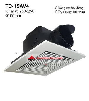 Quạt hút âm trần ống dẫn ngang TC-15AV4