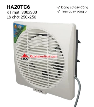 Quạt thông gió gắn tường 1 chiều HA20TC6(chạy vòng bi)
