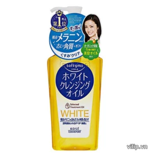 Dầu Tẩy Trang Kose Softymo White Cleansing Oil (Chai Màu Vàng Nhạt)