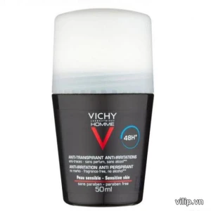 Lăn Khử Mùi Vichy HOMME Anti Transpirant Anti Irritations 48H (Đen) 