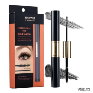 Mascara 2 Đầu Browit By NongChat Professional Duo Mascara #Sexy Black (Cam) | Vilip Shop - Mỹ phẩm chính hãng