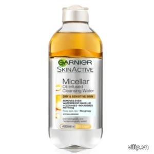 Nước Tẩy Trang Garnier Micellar Oil-Infused Cleansing Water Dry And Sensitive Skin