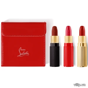 Set Son Christian Louboutin On The Go Trio 3 Cây FullSize (Burning Babe 415M; Private Red 111; Mundo Red 003G)