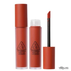 Son 3CE Soft Lip Lacquer Null Set - Màu đỏ gạch