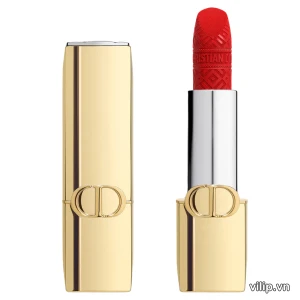 Son Dior Rouge Dior Lipstick Limited Edition Golden Case 999 Classic Red Velvet – Màu Đỏ Tươi | Vilip Shop - Mỹ phẩm chính hãng