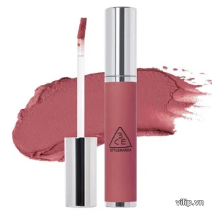 Son Kem Lì 3CE Hazy Lip Clay Mauvbrown - Màu Hồng Nude | Vilip Shop - Mỹ phẩm chính hãng