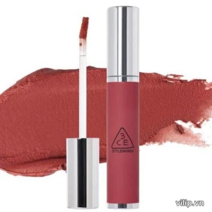 Son Kem Lì 3CE Hazy Lip Clay Paintingcot Màu Đỏ Hồng Đất