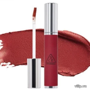 Son Kem Lì 3CE Hazy Lip Clay Whip Red - Màu Đỏ Gạch | Vilip Shop - Mỹ phẩm chính hãng