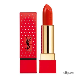 Son YSL Le Rouge 13 Orange Vỏ Đỏ (Phiên Bản Giới Hạn) Màu Đỏ Cam