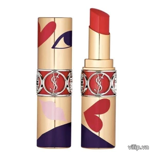 Son YSL Rouge Volupte Shine Collector I Love You Dial Red 114 (Bản Giới Hạn) – Màu Đỏ Thuần | Vilip Shop