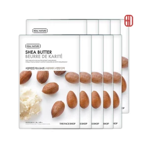 Set 10 miếng Mặt nạ Bơ hạt mỡ Real Nature Shea Butter Face Mask The Face Shop