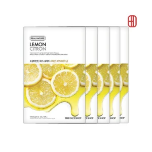 Set 5 miếng mặt nạ chanh Real Nature Lemon The Face Shop