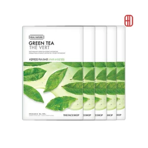 Set 5 miếng Mặt nạ trà xanh Real Nature Mask Green Tea TheFaceShop