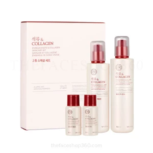 Set dưỡng săn mịn da và chống lão hóa Lựu Pomegranate Collagen Skincare Set The Face Shop