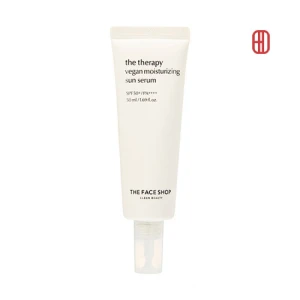 Tinh chất chống nắng ngừa lão hóa The Therapy Vegan Moisturizing Sun Serum SPF 50 PA
