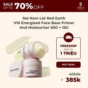 Set Kem Lót Red Earth V10 Energised Face Base Primer And Moisturizer 50G 15G