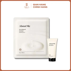 Set Mặt Nạ Giấy About Me Rice Makgeolli Gel Mask 5M Sữa Rửa Mặt About Me Sprout Mild Ph Cleansing Foam 20Ml