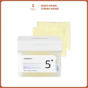 Toner Pad Tẩy Da Chết Numbuzin No5 Vitamin Niacinamide Concentrated Pad 70 Pads