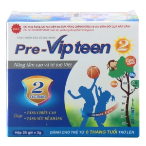 Pre Vipteen 2, hỗ trợ phát triển chiều cao, giúp xương và răng chắc khỏe