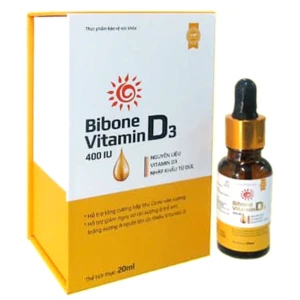 Bibone Vitamin D3 400IU, hỗ trợ tăng cường hấp thu canxi vào xương