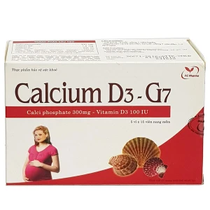 Calcium D3 G7, Hỗ trợ bổ sung calci và các vitamin giúp xương chắc khỏe