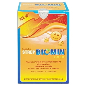 Strep Biomin Gold (viên), bổ sung vi khuẩn có ích, hỗ trợ duy trì hệ vi khuẩn đường ruột
