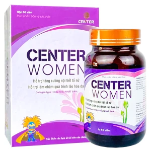 Viên uống Center Women, hỗ trợ tăng cường nội tiết tố nữ, hỗ trợ giảm tàn nhang