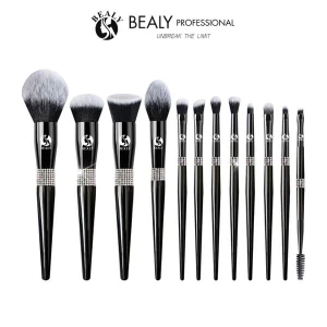 BỘ CỌ TRANG ĐIỂM CÁ NHÂN 12C - CÁN ĐEN ĐÍNH KIM CƯƠNG BEALY