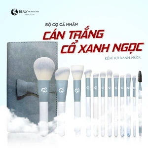BỘ CỌ TRANG ĐIỂM CÁ NHÂN 12C CÁN TRẮNG CỔ XANH NGỌC BEALY