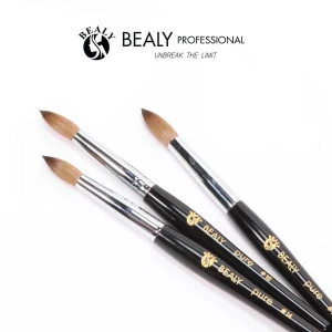 CỌ NAIL ĐẮP BỘT LÔNG CHỒN 100% ĐẦU ÂU CỔ BẠC CÁN ĐEN GỖ ĐÀN HƯƠNG