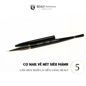 CỌ NAIL VẼ NÉT SIÊU MẢNH CÁN ĐEN ĐUÔI CÁ VIỀN VÀNG BEALY