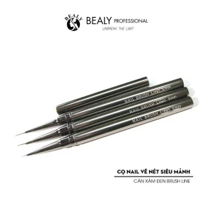 CỌ NAIL VẼ NÉT SIÊU MẢNH CÁN XÁM ĐEN BRUSH LINE