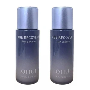 Combo 2 Nước Hoa Hồng Phục Hồi Da Lão Hóa OHUI Age Recovery Skin Softener 20mlx2 (Hàng tách set)