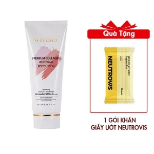 (HSD: 4/2026) Kem Dưỡng Thể Trắng Da Chống Nắng WHISIS Premium Collagen Whitening Body Lotion 200ml
