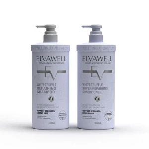 Cặp Gội Xả Phục Hồi Hư Tổn Siêu Suôn Mượt Elvawell 1000ml